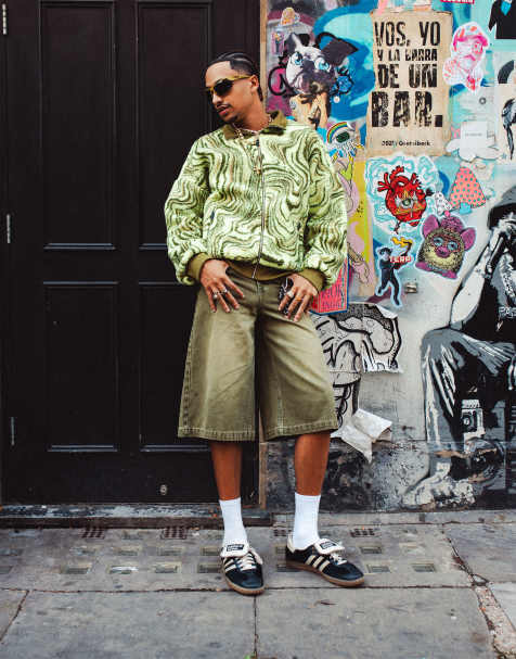 Labelrail x OliBrom high neck swirl zip up knit in lime - view 1