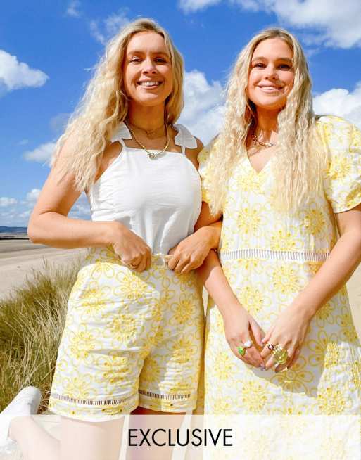 Labelrail x Olivia & Alice - Gesmokte camitop met gerimpelde zijkanten en ruches aan de bandjes