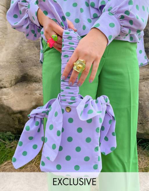 Labelrail x Olivia & Alice - Tas met contrasterende stippen