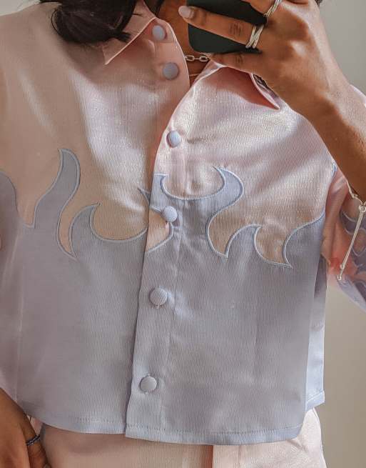 Camicia hot sale con fiamme