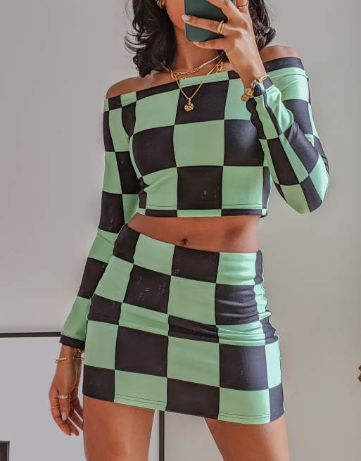 checkerboard crop top