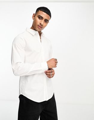 Labelrail x Stan & Tom fitted dress shirt in white - ASOS Price Checker