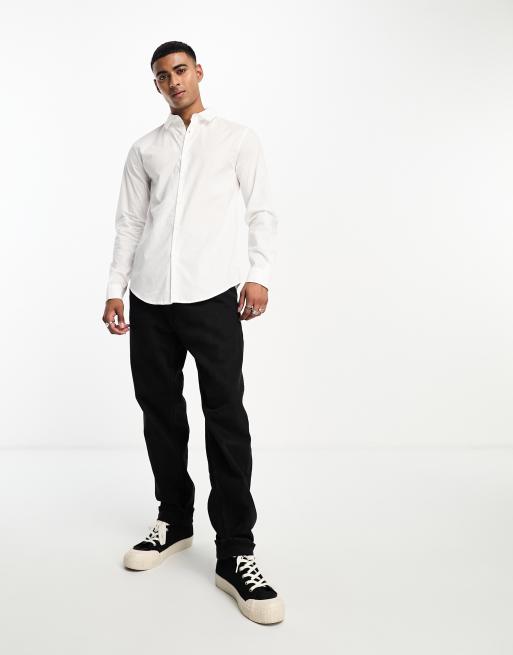 Dress shirt with store sweatpants