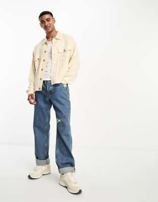 Labelrail x Stan & Tom lightweight linen shacket in ecru | ASOS