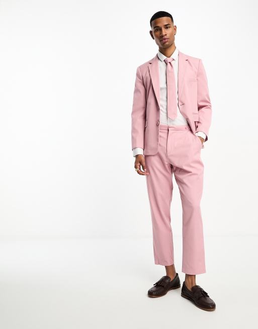 Fitted pink blazer sale