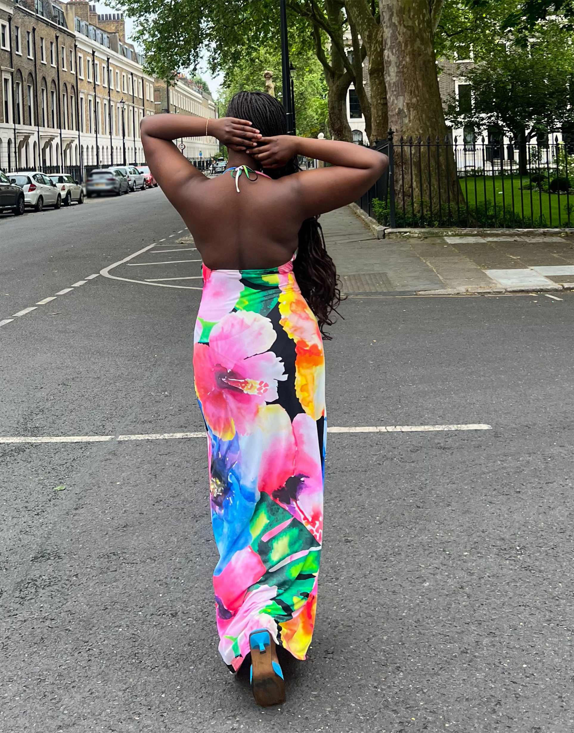 labelrail x sumbo owoyele bold bloom cami maxi dress in multi