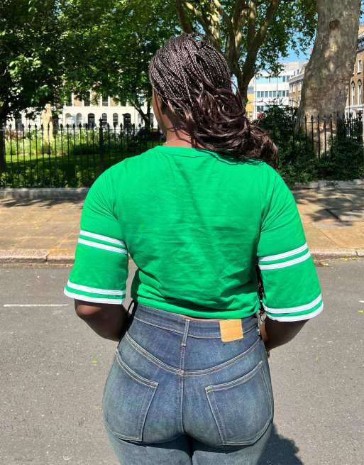 Labelrail x Sumbo Owoyele sports motif long sleeve tshirt in green