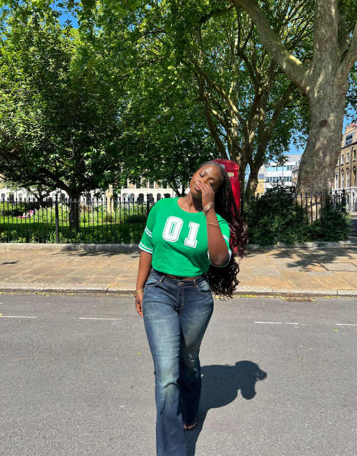 Labelrail x Sumbo Owoyele sports motif long sleeve tshirt in green