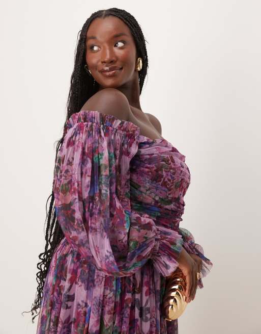 Plus long sleeve maxi dress hotsell