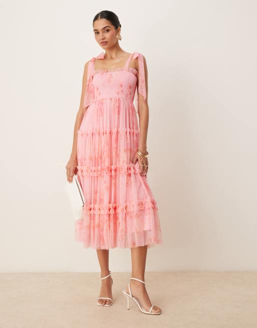 NOT YOUR ROSE ♥ Frill midi dress / 追跡付 Frill midi dress (Black) - Not your rose