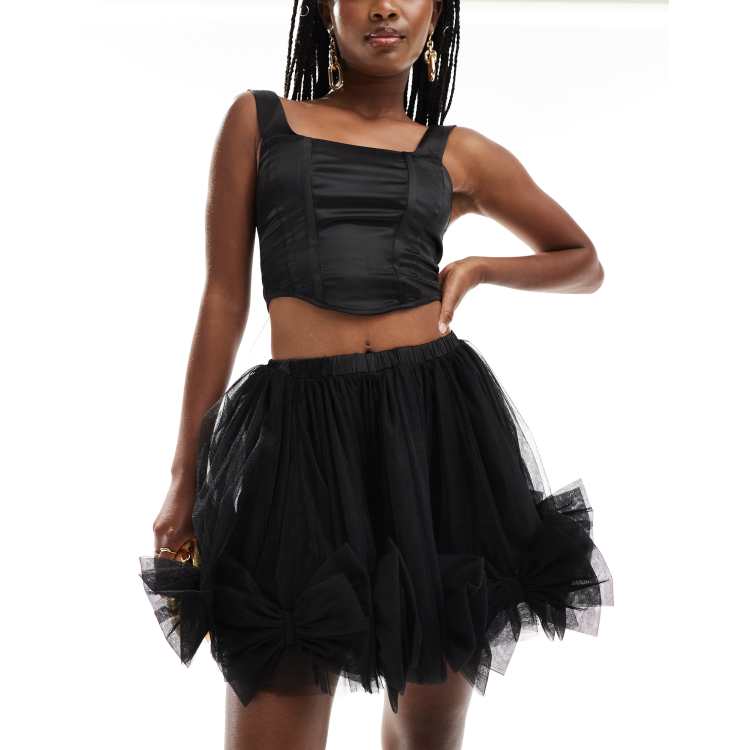 トップス Eaphi nuance tulle bustier Black Eaphi nuance tulle bustier