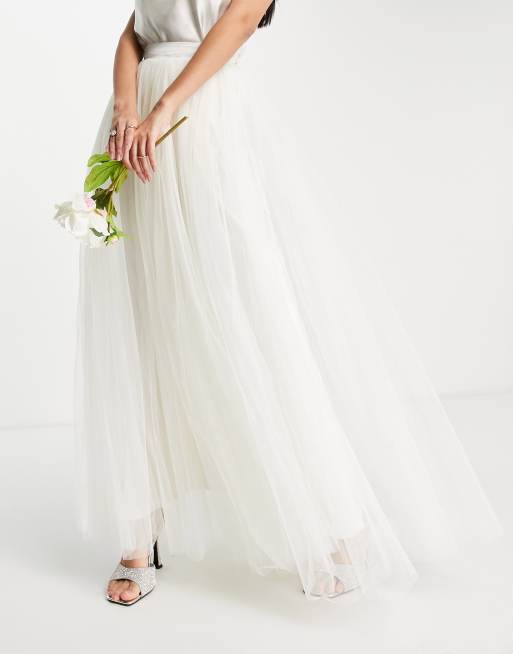 Lace & Beads Bridal full maxi skirt in ivory - part of a set | ASOS