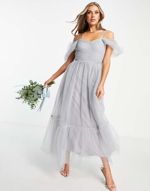 Lace and beads sales bridesmaid dresses