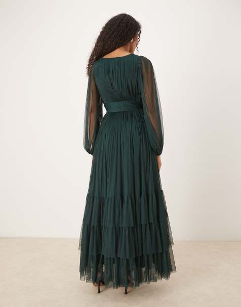 sage green vintage dress Sage Green Lace-Up Vintage Cottagecore Dress main image 1