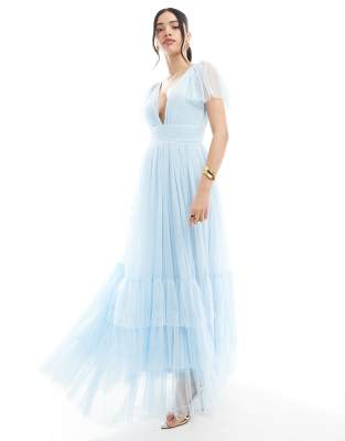 Bridesmaid Madison maxi dress in powder blue