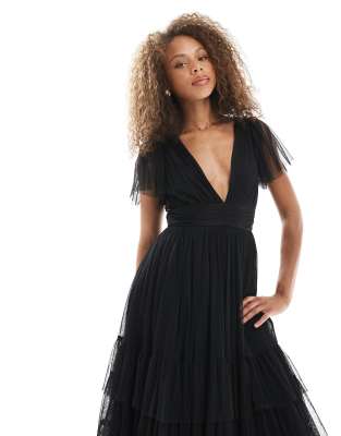 Lace & Beads Bridesmaid Madison Midi Dress