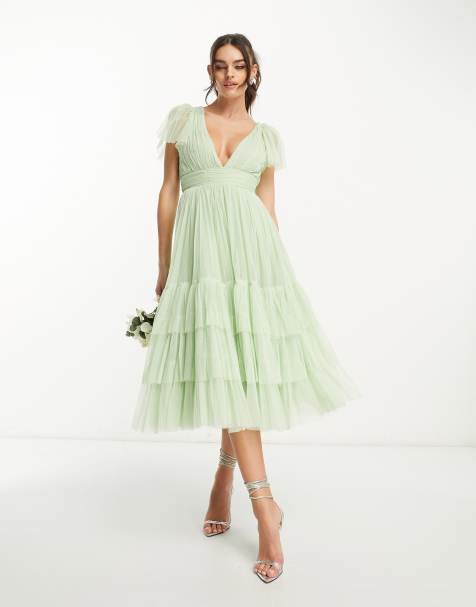 Asos mint clearance green bridesmaid dress