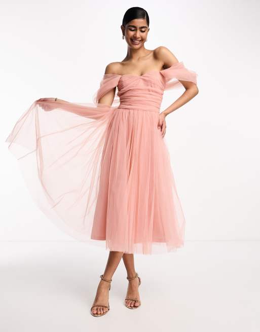 Blush mid best sale length dresses