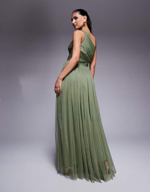 olive green lace bridesmaid dresses Lace Boat Neck Sleeveless Bridesmaid Dress| Plus Size main image 0