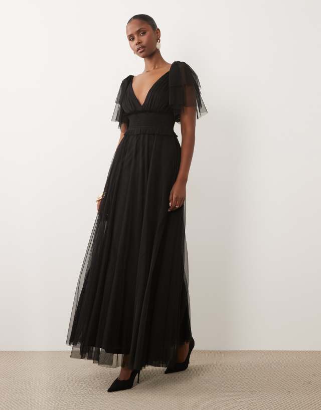 lace maxi bridesmaid dresses & Beads - Dress - Women - Polyester - 12 US gender: Women Faithfull The Brand Castilo Color:Eggplant-Misty Pink 26W) and in custom