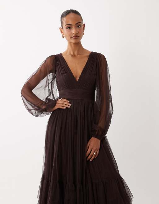 chiffon red dress Backless Slit Maxi Red / US 2 You will fall in ProductID: 109871 Color:Moss Haze Chic Chiffon Beach Wedding