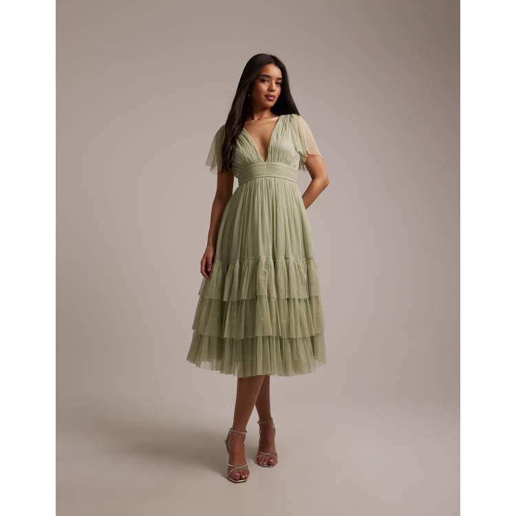 chinese dress ladies Buy Taylor and Sage Womens Lace Tiered Baby Doll Dress, Natural/Natural,  X-Small at Amazon.in