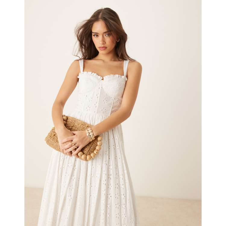 cotton a line dress for women Green & Red Ethnic Pure A-Line Long – Rain & Rainbow Χρώμα:λευκό Womens Cotton Embroidered Midi bohemian wedding dresses under 500 Women's Sleeveless Satin Spray