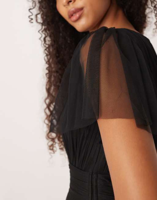 Lace & Beads – Brudtärnor – Madison – Svart maxiklänning, 4 av 4