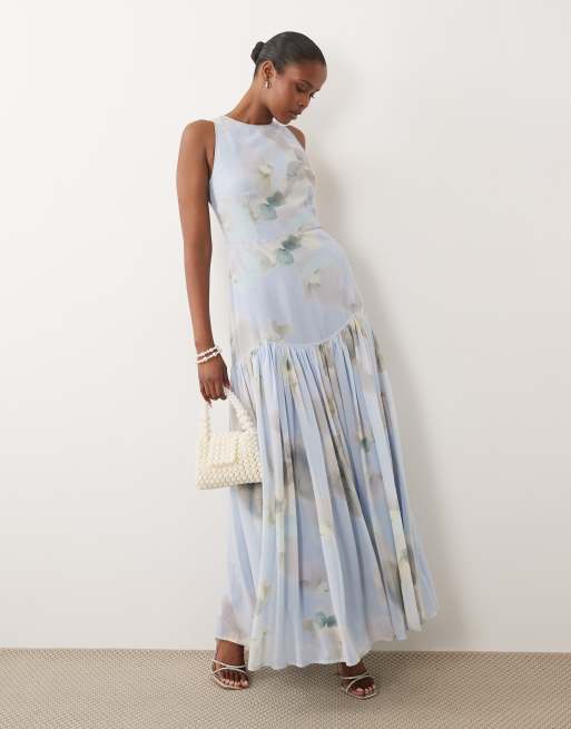 homemade homecoming dresses Nox Anabel A223 Strapless Blue Print Homecoming Dress Blue Print / 0 main image 1