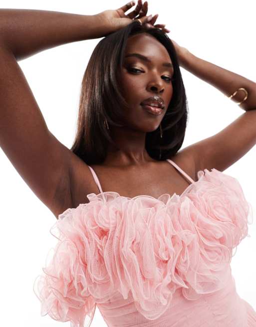 Pink tulle dress asos best sale