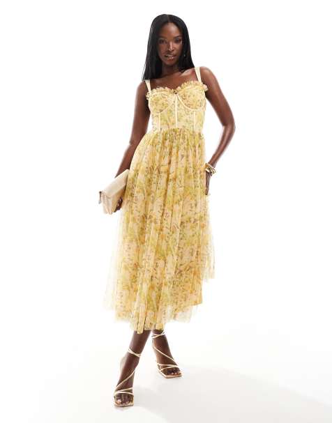 Asos yellow prom dress on sale