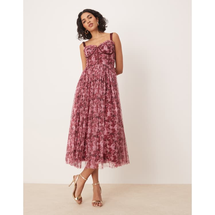 knee length dresses for ladies Bow Star Midi Dress – Fairy Tong main image 0