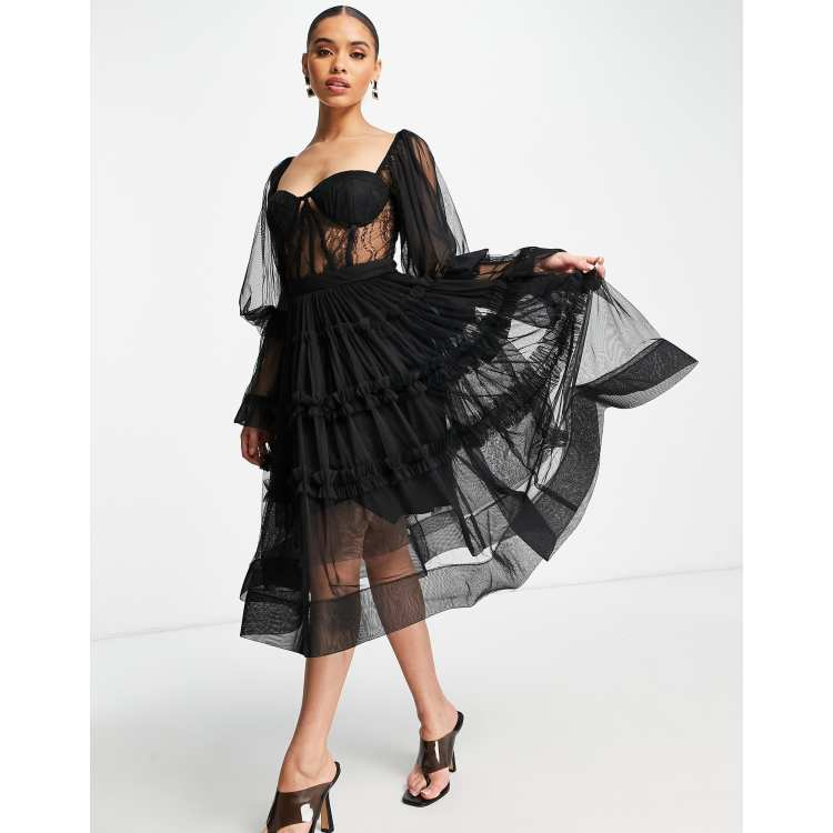 Asos black tutu skirt sale