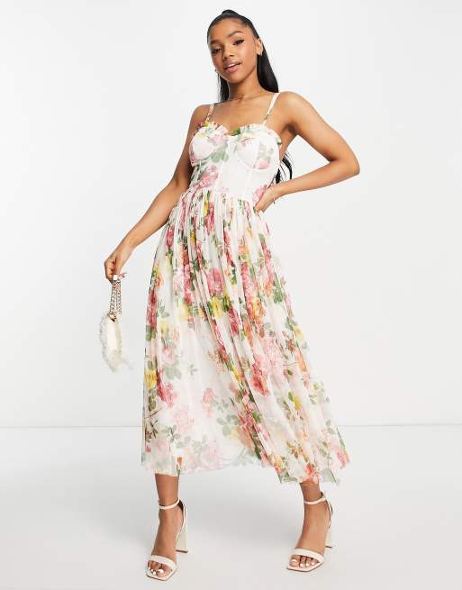 Tulle midi dress sale