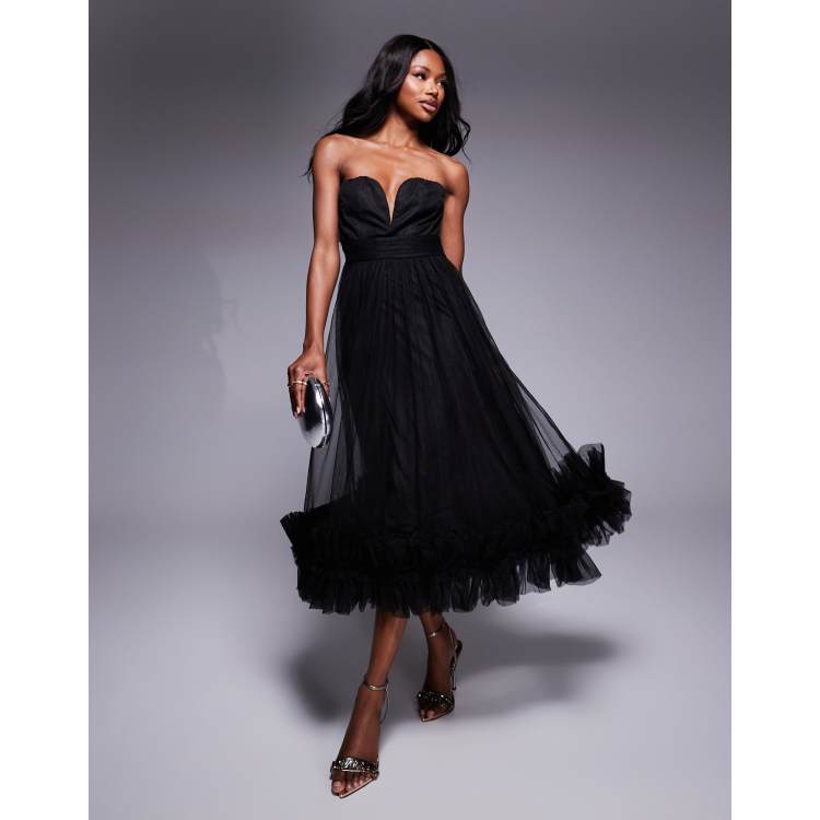 U neck tulle bustier/2color | KNUTH MARF