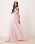 [Lace & Beads] Lace & Beads drop waist corset detail maxi dress in powder pink 14 Powder Pink