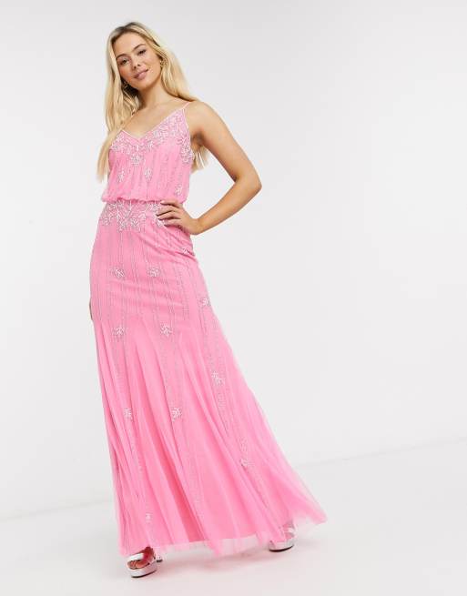 Pink shop beaded dress