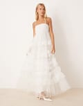 [Lace & Beads] Lace & Beads empire ruffle maxi dress in ivory-White 6 Ivory