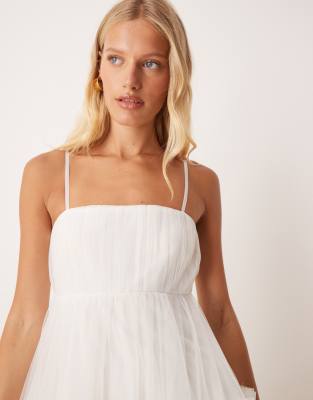 Lace & Beads Empire Ruffle Maxi Dress