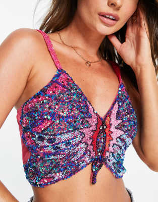 Sequin Butterfly Bralet