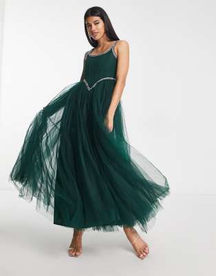 Emerald Green Corset Dress