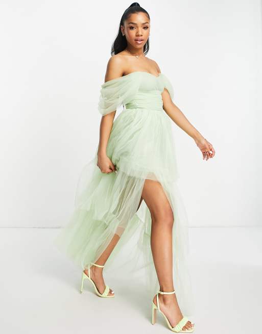 Asos green hot sale tulle dress