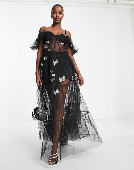 Sheer shop butterfly dress