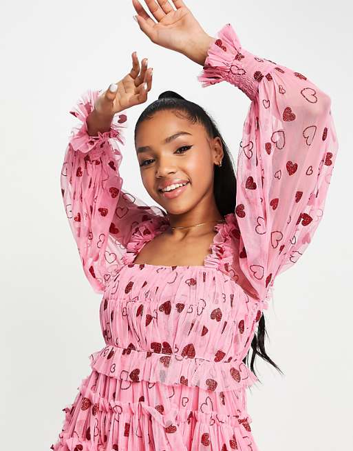 heart dress On a Cloud Dress Teuta Matoshi while the structured Lace & Beads exclusive square