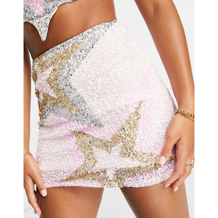 Star shop sequin skirt