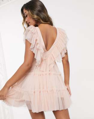 pink tulle mini dress