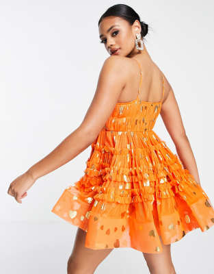 Orange Tulle Dress