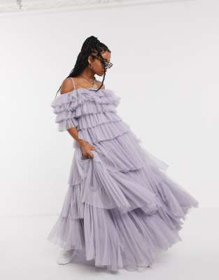 asos lilac lace dress