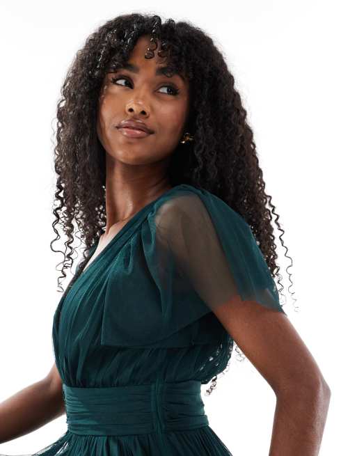 Lace & Beads - L'invitée - Madison - Robe mi-longue - Vert forêt, 4 de 4