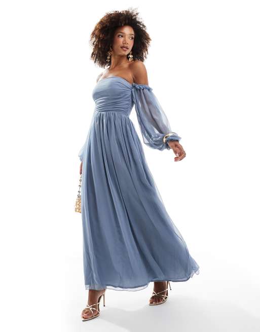 Asos dusty blue dress sales